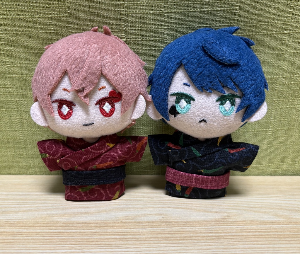 【ぬい服10cm 】唐辛子柄🌶️浴衣セット