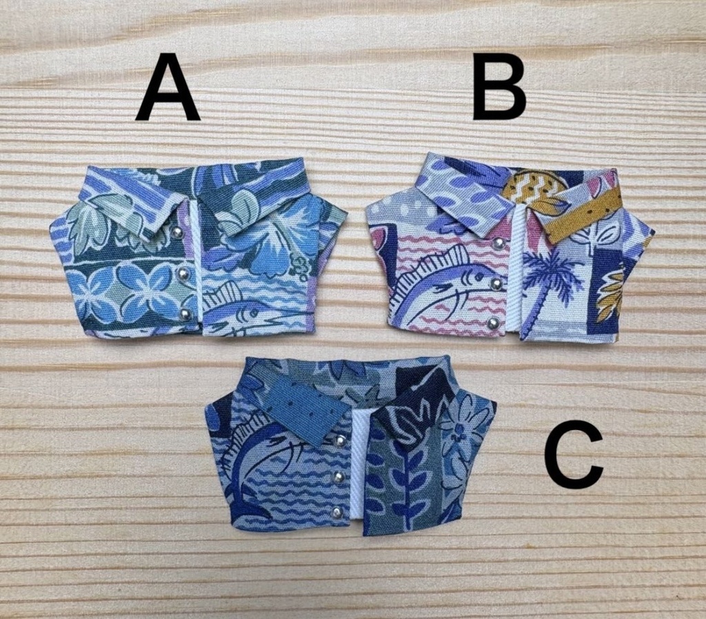 【チビちびぐるみ８㎝】重ね着風シャツ
