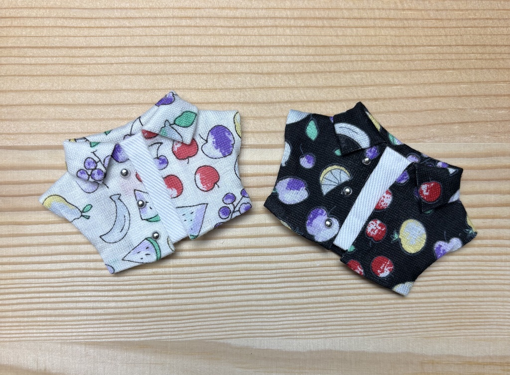  【ぬい服10cm 】重ね着風シャツ