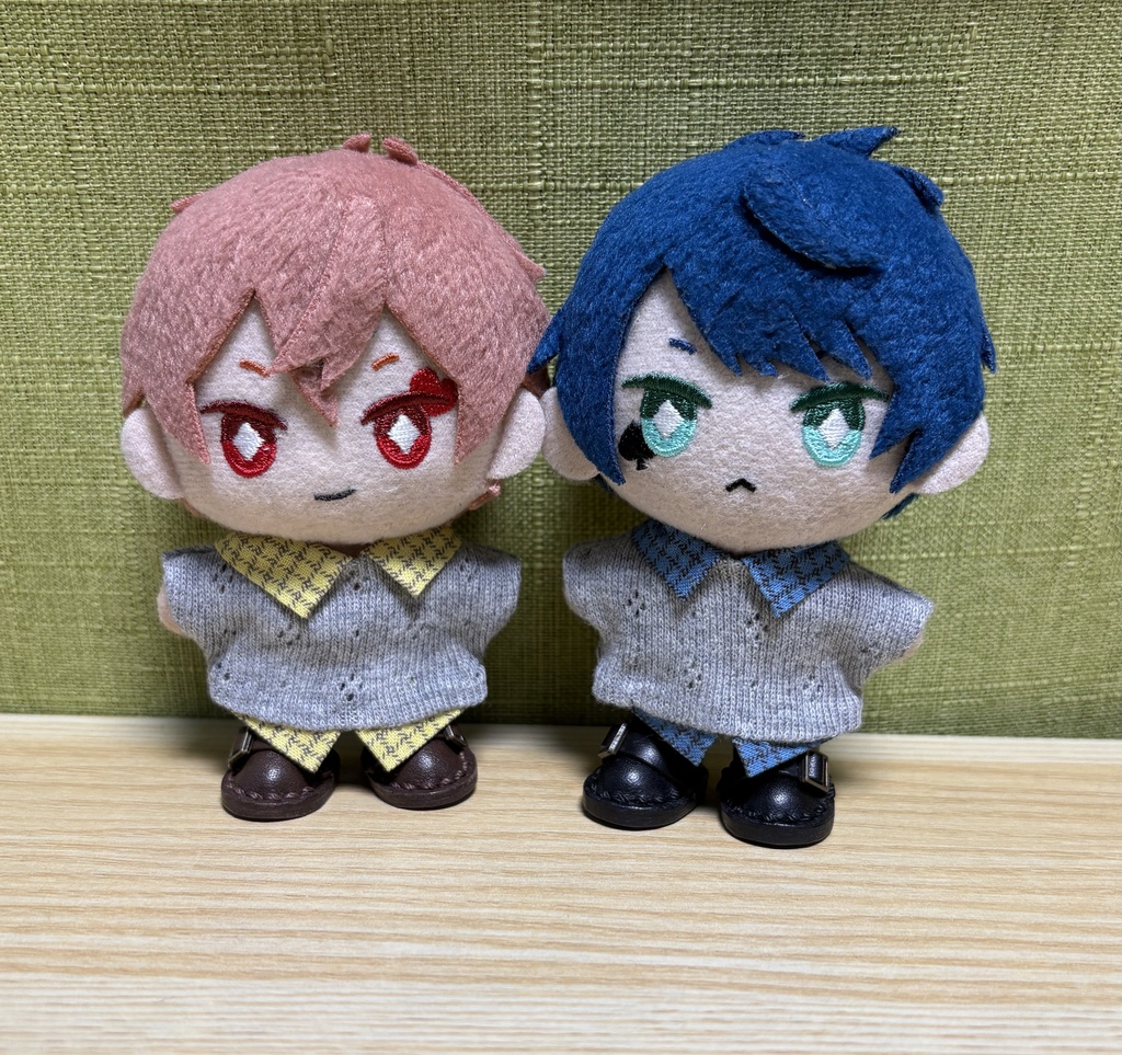 【ぬい服10cm 】 重ね着風ニットシャツ
