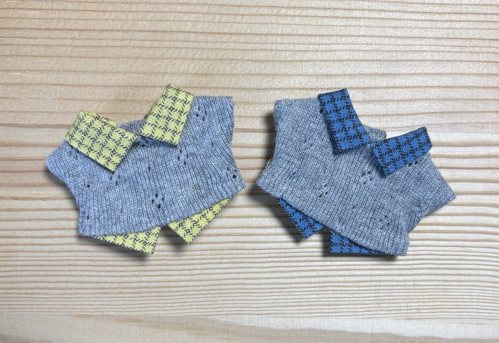【ぬい服10cm 】 重ね着風ニットシャツ