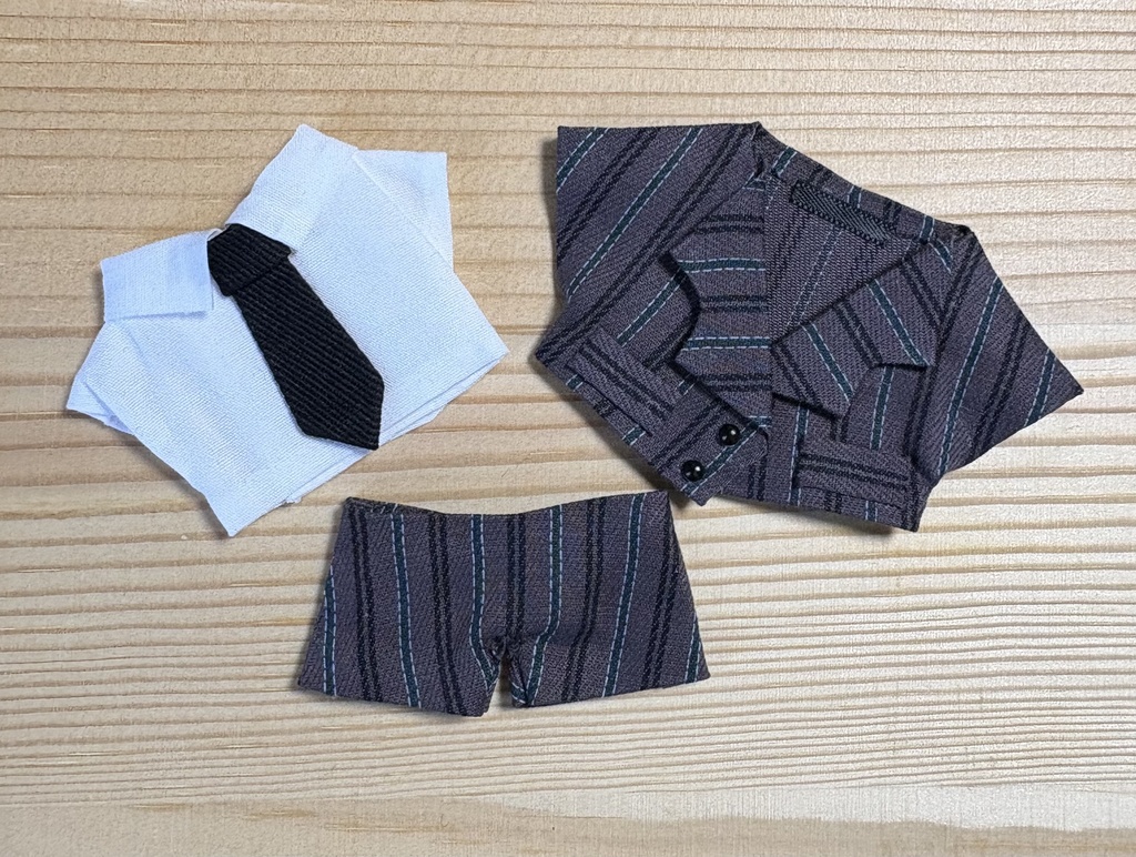 【ぬい服10cm 】スーツ3点セット