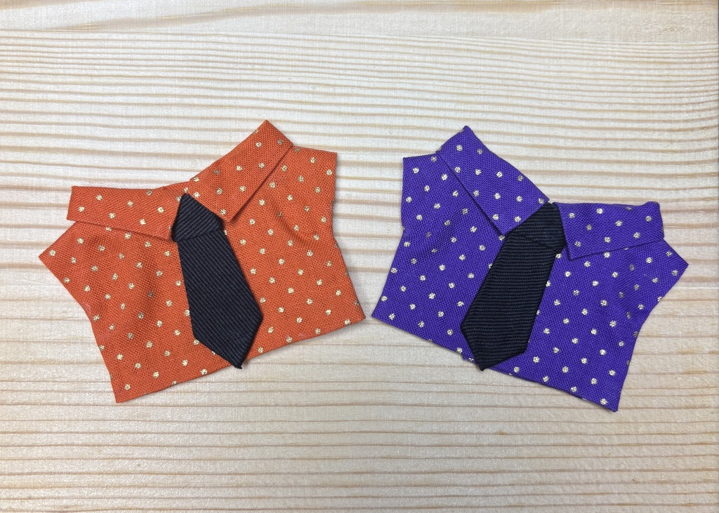 【ちびぐるみ・にじぱぺっと】ハロウィン🎃ネクタイ付きシャツ