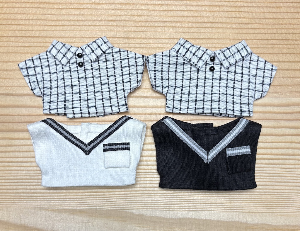 【ぬい服10cm 】モノトーンニットベストセット