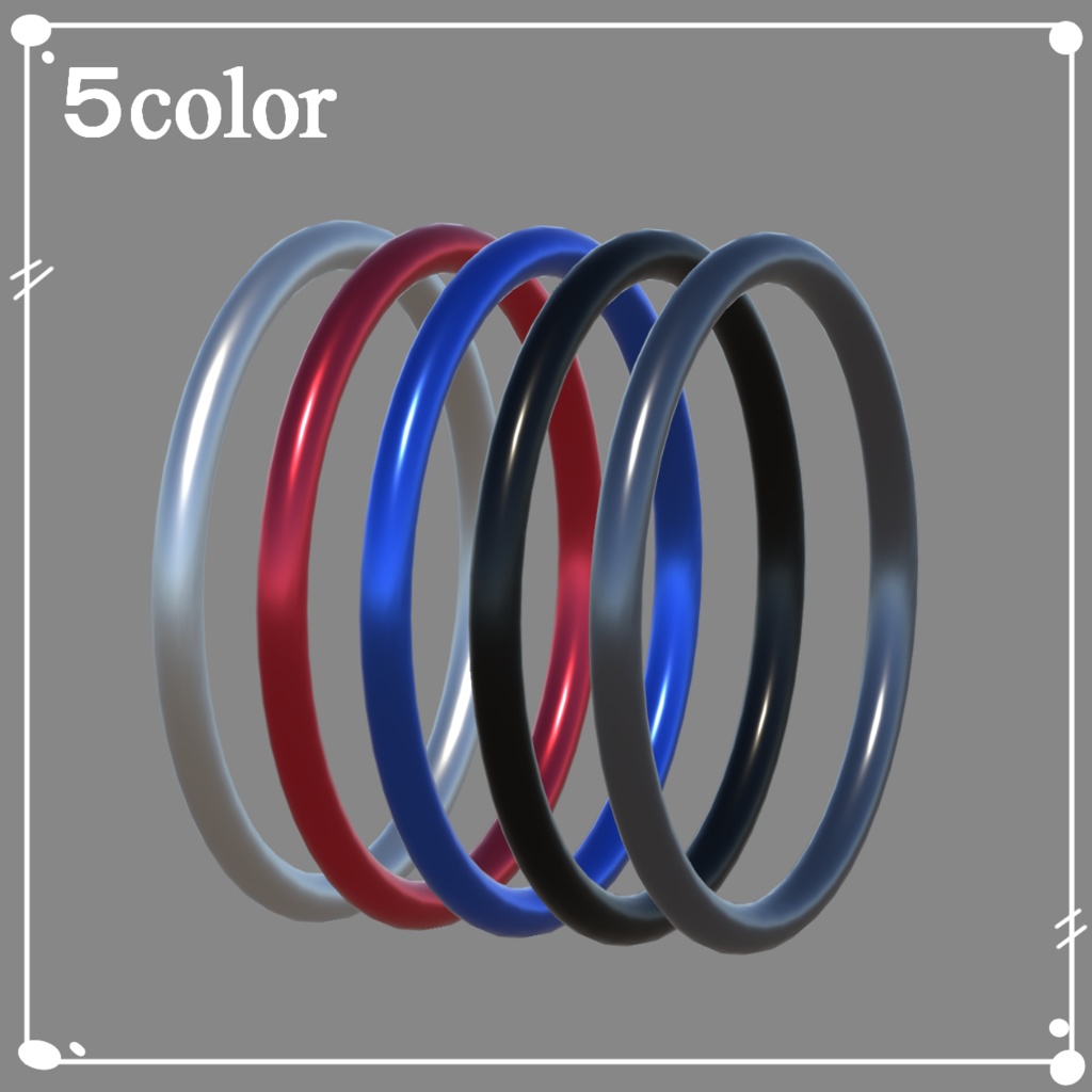 【ほかアバターもOK!】SimpleRing【キプフェル(&まめふれんず)左手薬指対応】※vrc想定