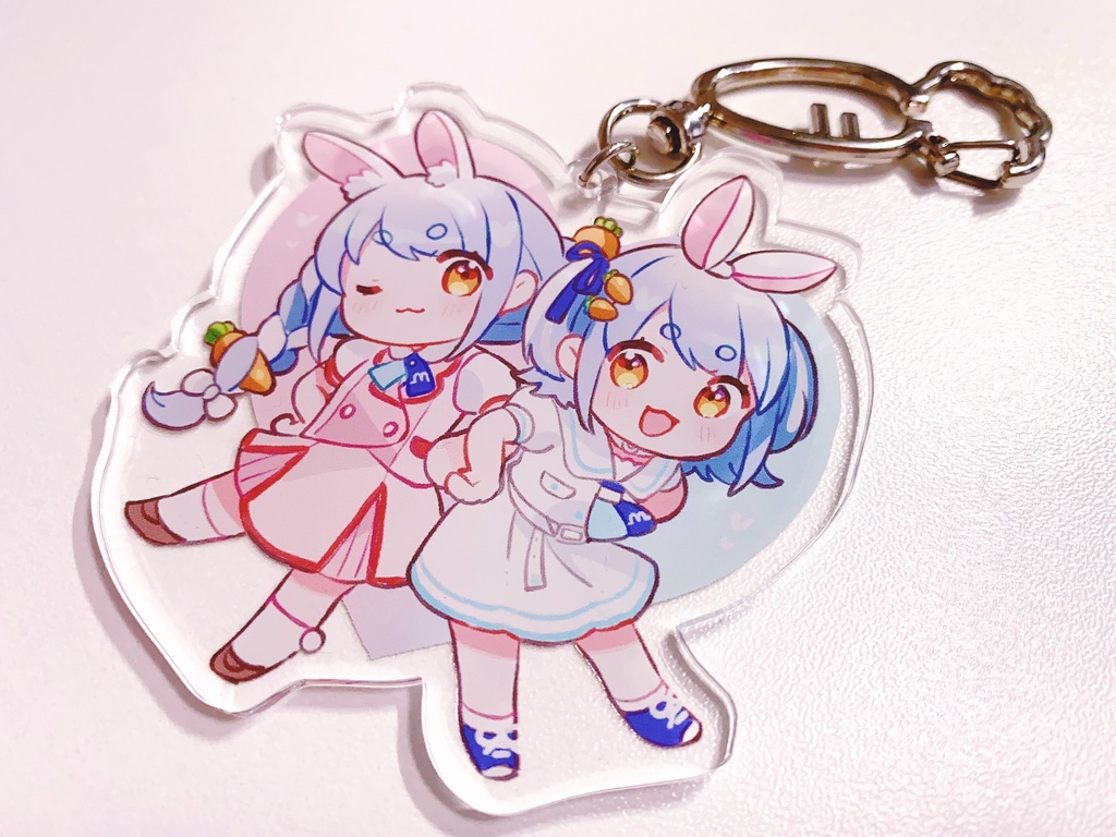 【非公式】兎田ぺこらアクリルキーホルダー　いいわけバニー
