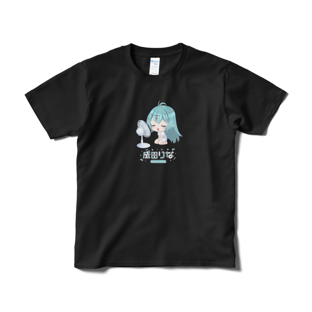 成田りな扇風機あ～Tシャツ（ブラック）