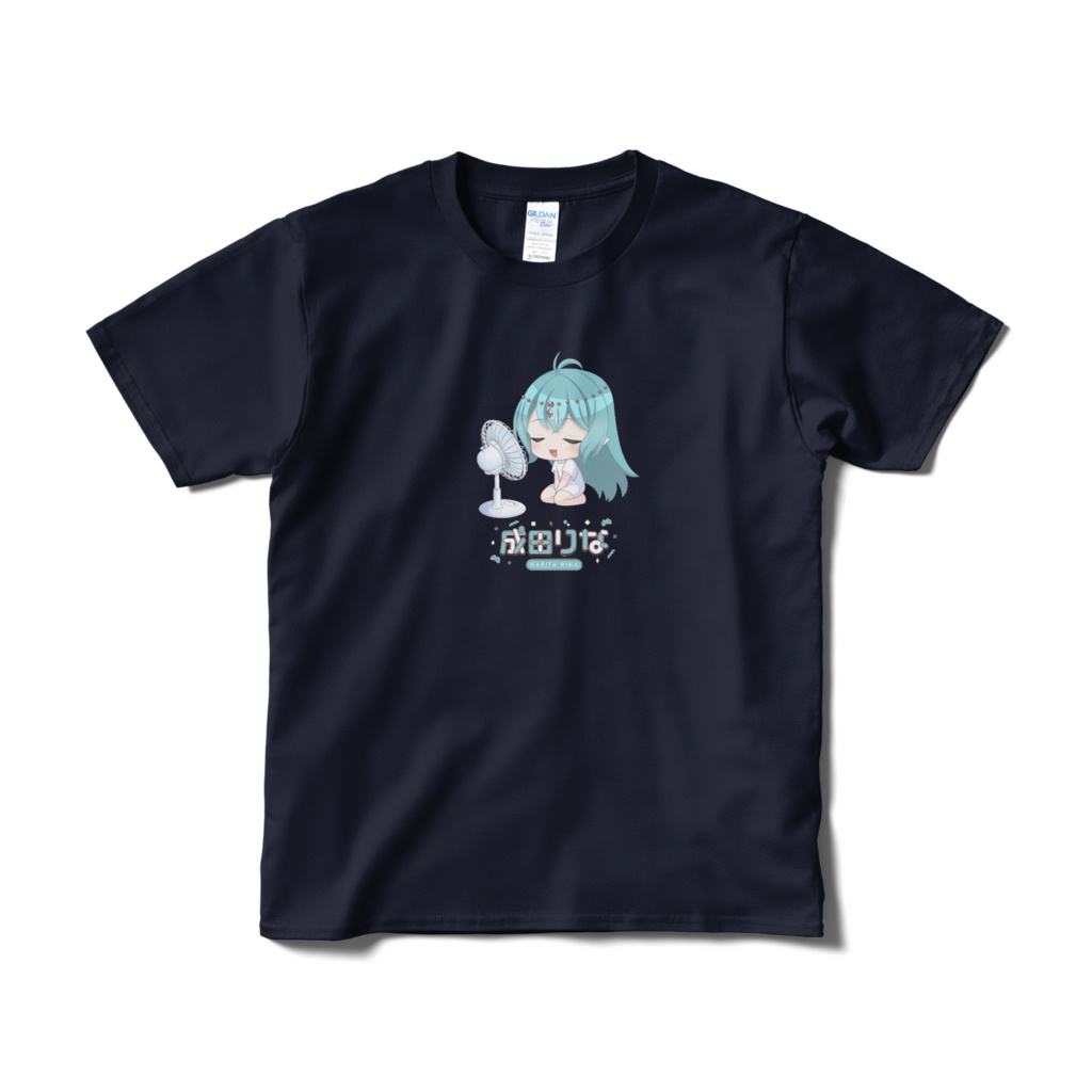 成田りな扇風機あ～Tシャツ（ネイビー）
