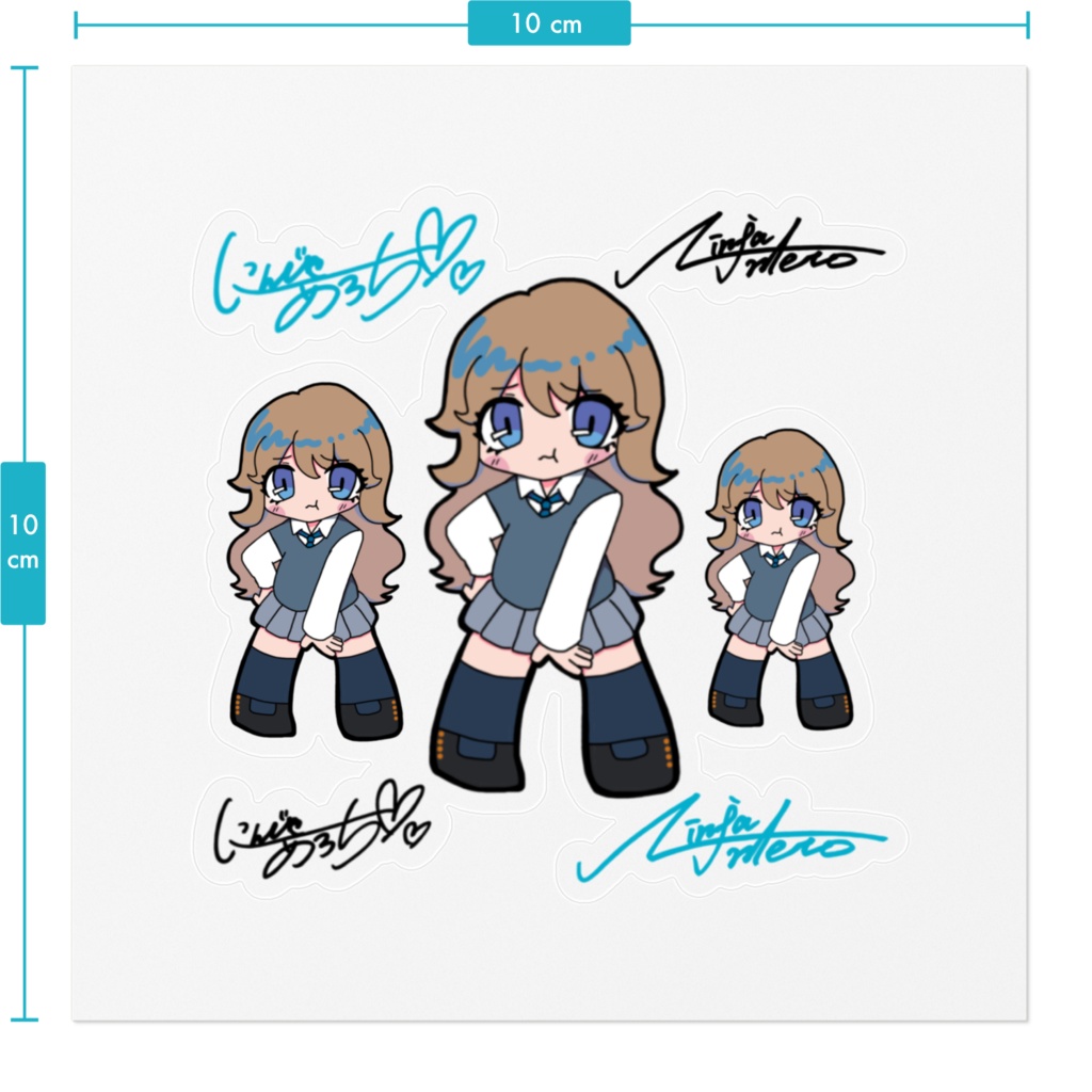 制服メロりんミニキャラステッカー