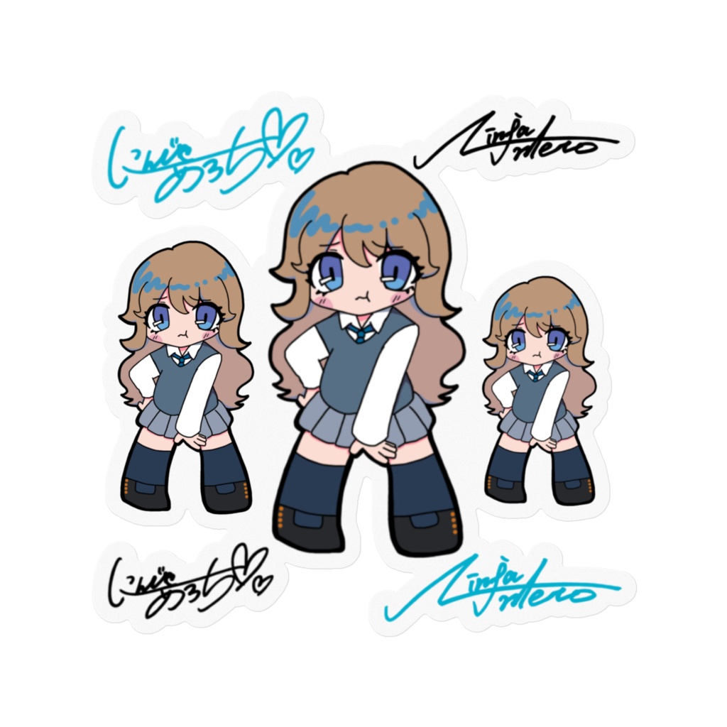 制服メロりんミニキャラステッカー
