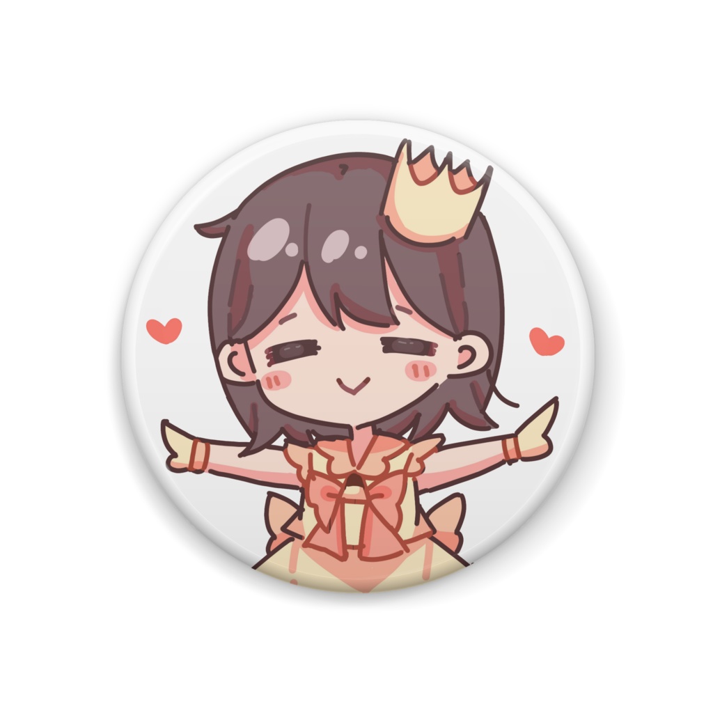 ぷりこ缶バッジ (購入特典でぷりこのgifスタンプついてきます)