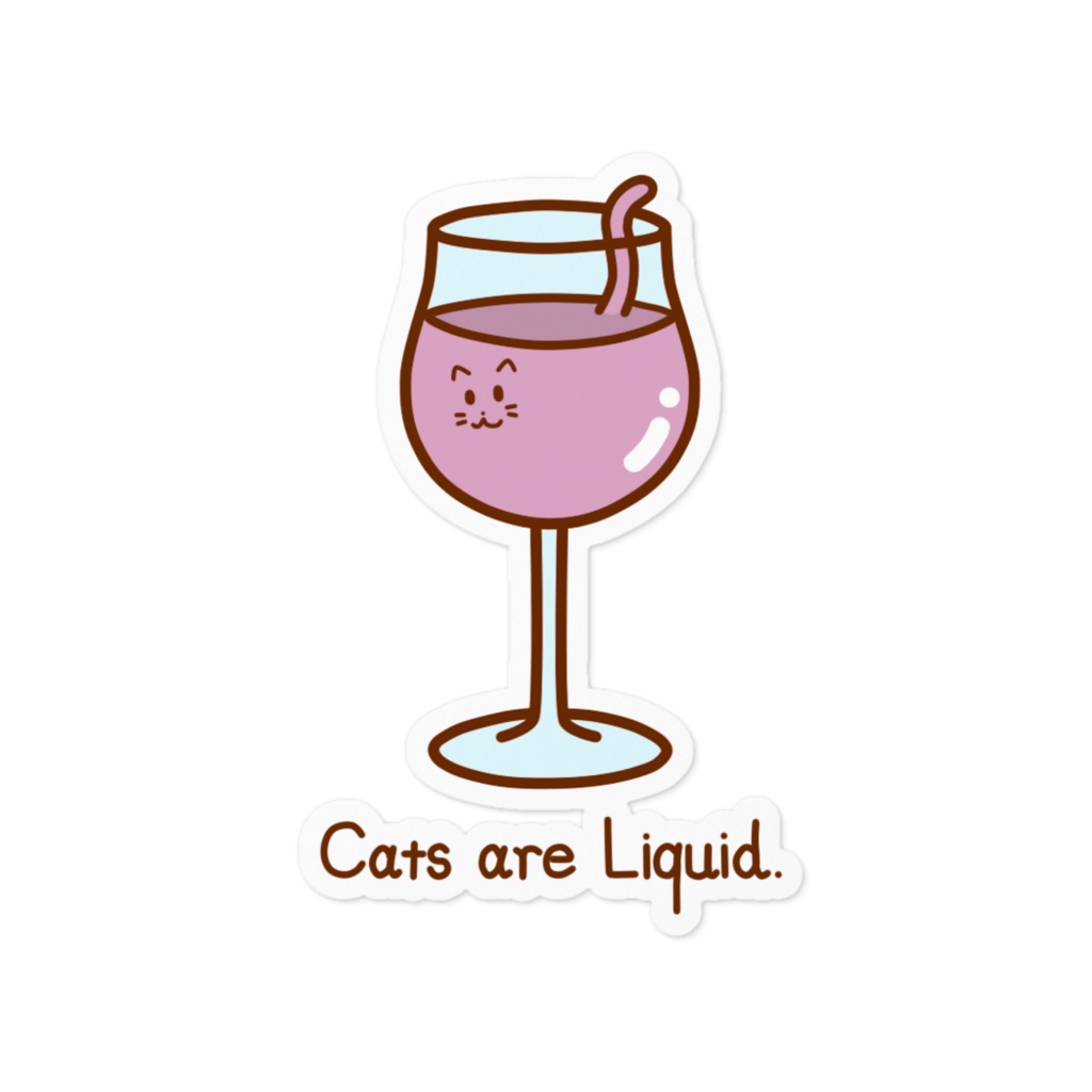 猫は液体ステッカー ワイングラス
