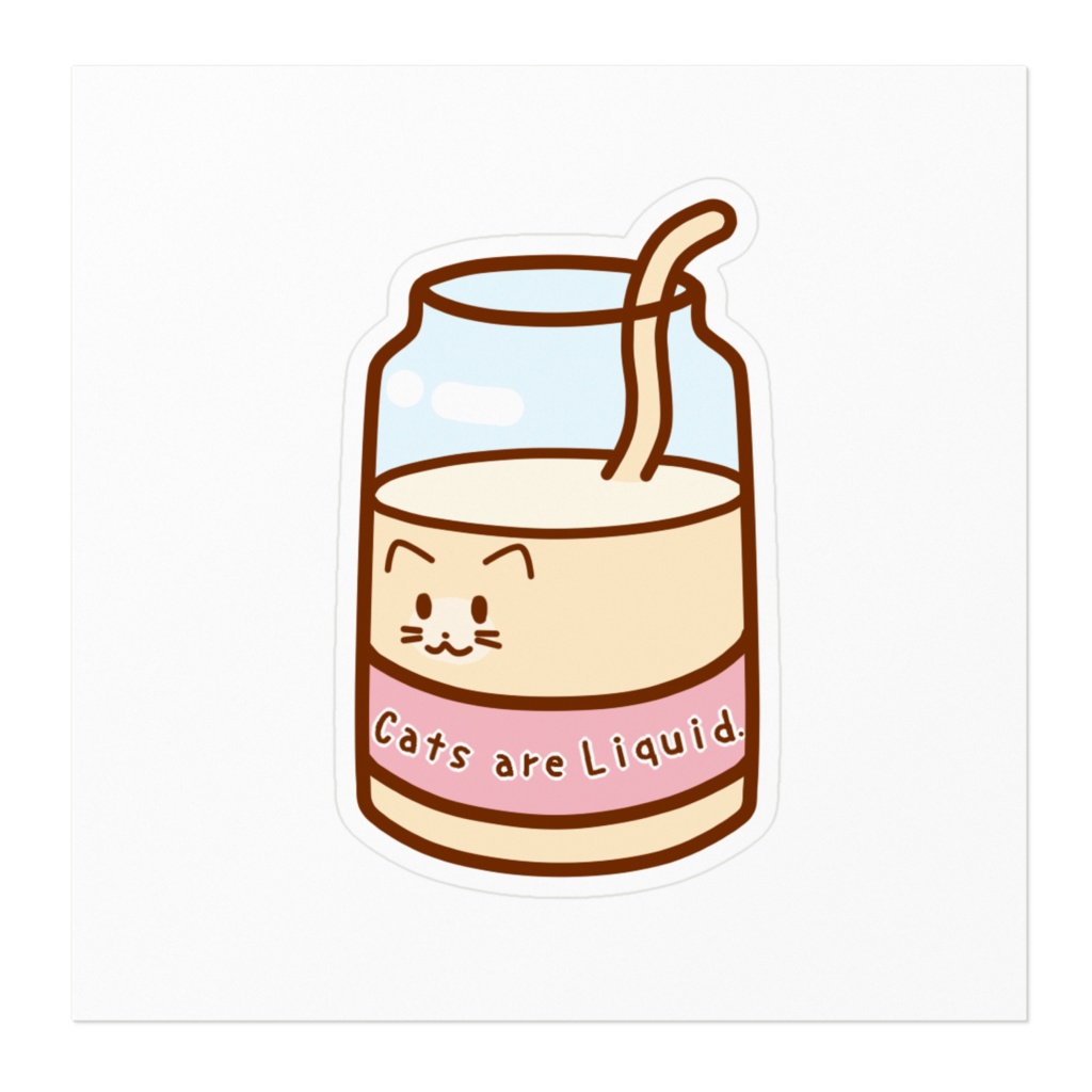 猫は液体ステッカー ビン