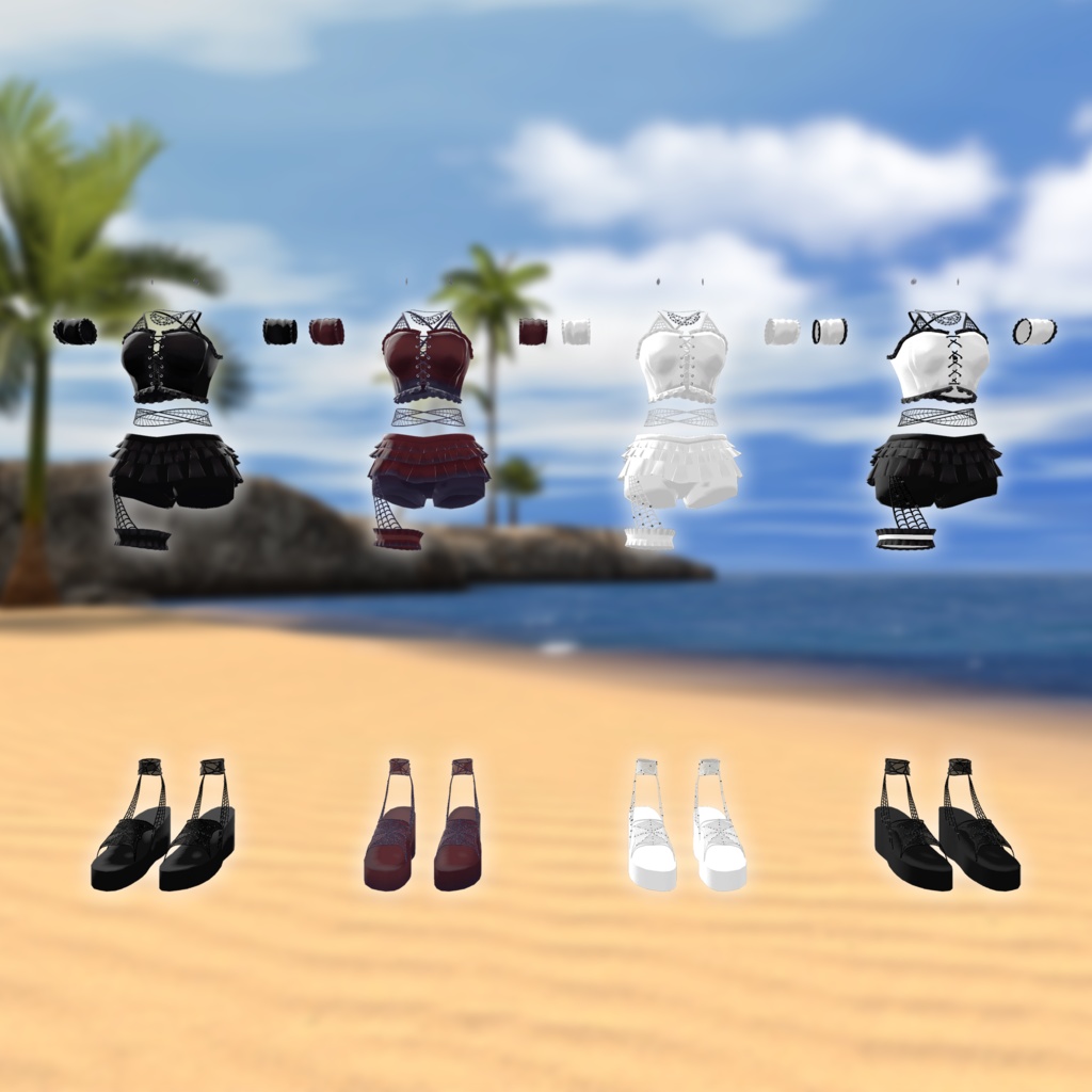 【Velnica Marycia対応】雨と蜘蛛の水着