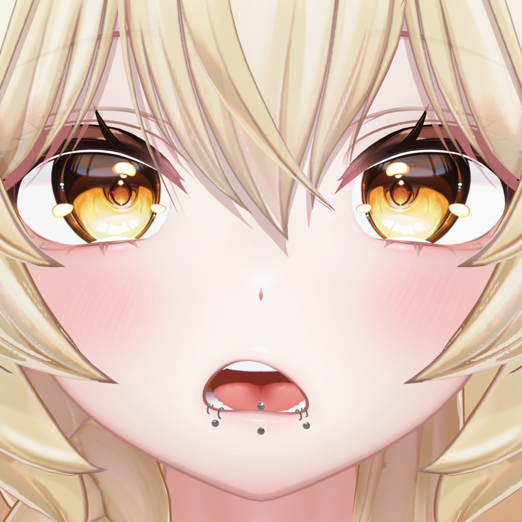 【複数アバター対応】リップピアスセット【LipSync・MA対応】