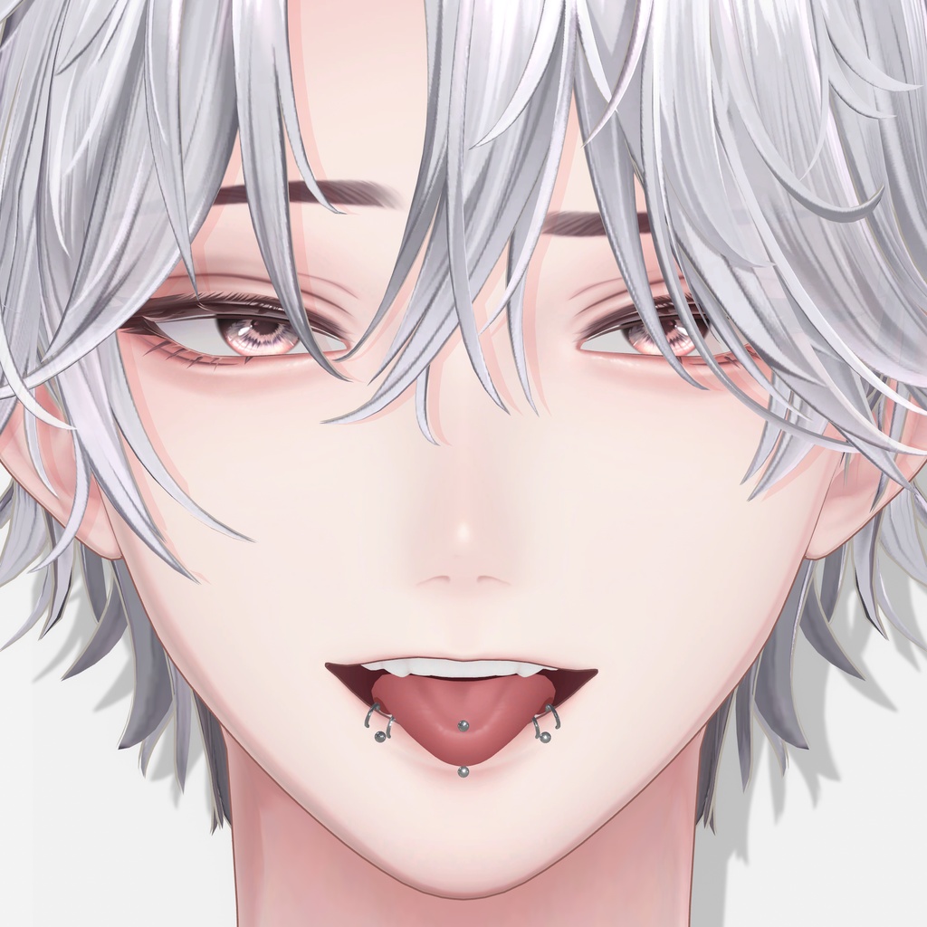 【複数アバター対応】リップピアスセット【LipSync・MA対応】
