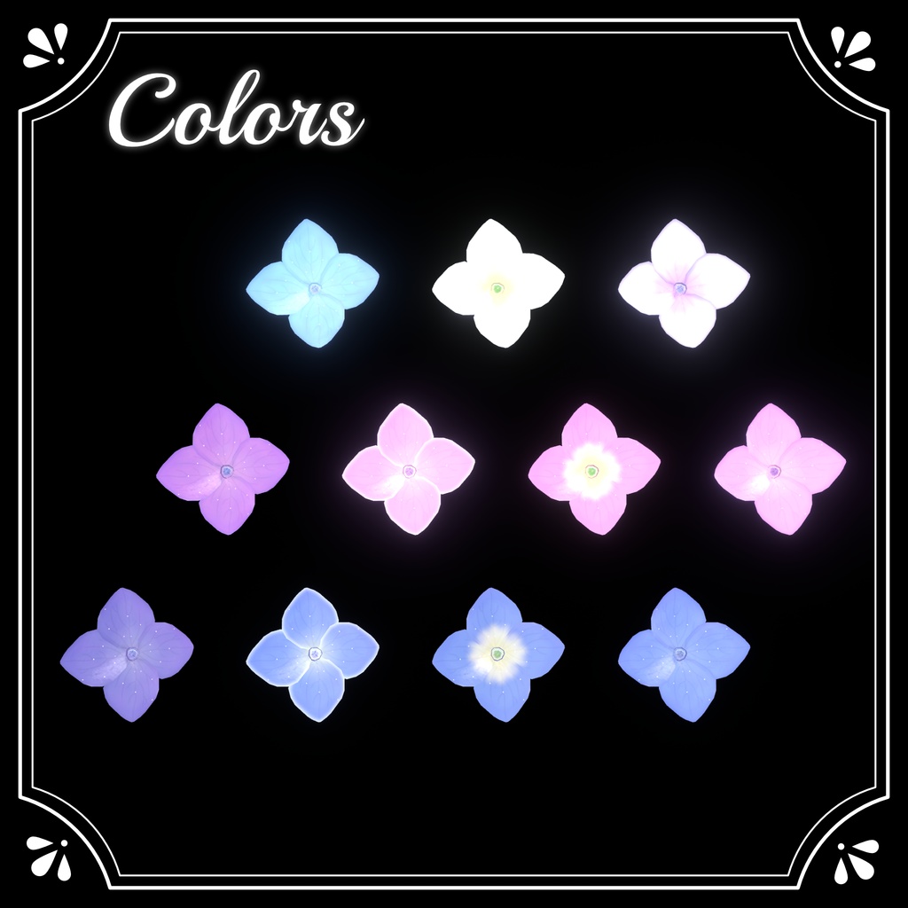 【全シェイプキー追従】WhisperPetals~Hydrangea~