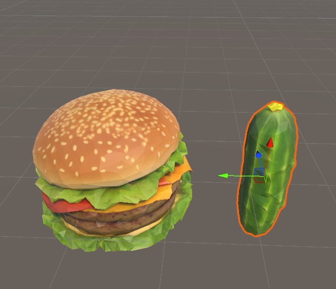 【無料配布中】Hamburger and Cucumber オリジナル3Dモデル)VRChat