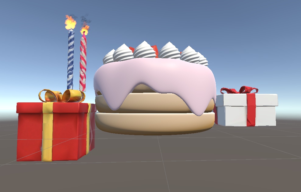 🎂 Birthday Cake Set – VRChat用プロップ