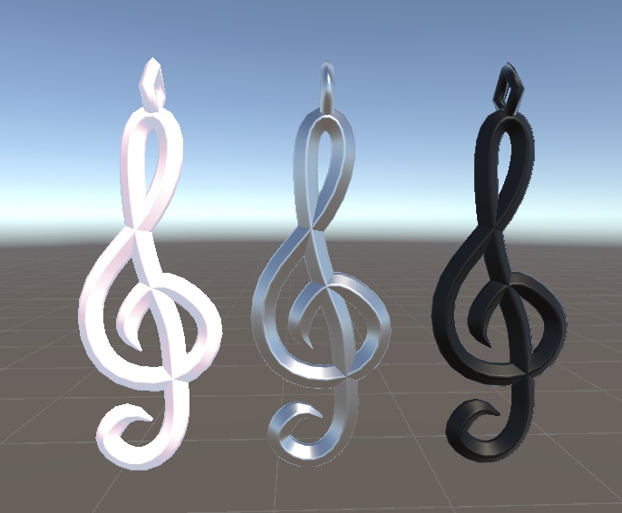 【無料配布中】Treble Clef Earring ト音記号イヤリング (VRChat想定)