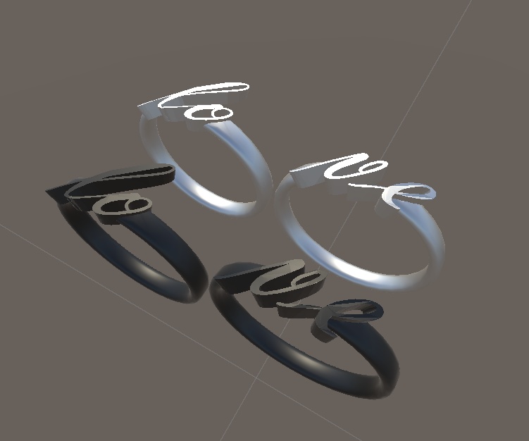 LO・VE スプリットリングSplit Ring (VRChat想定)