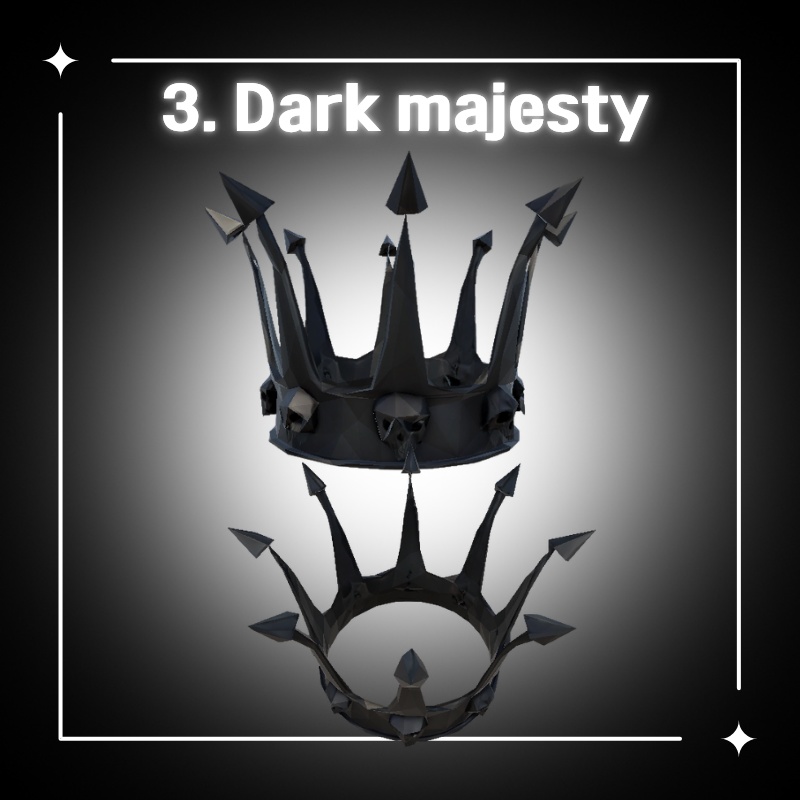 【無料配布中】Free 3D Crown Pack - 8 Simple crowns (VRChat想定)
