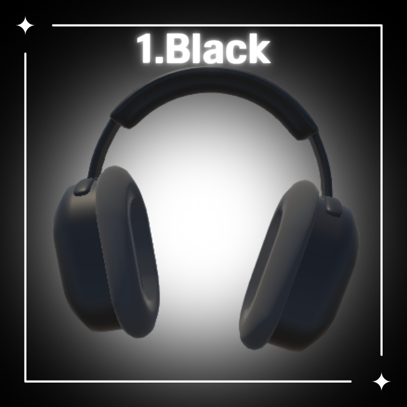 【無料配布中】ヘッドホン3色セット (VRChat想定)