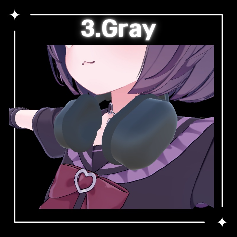 【無料配布中】ヘッドホン3色セット (VRChat想定)