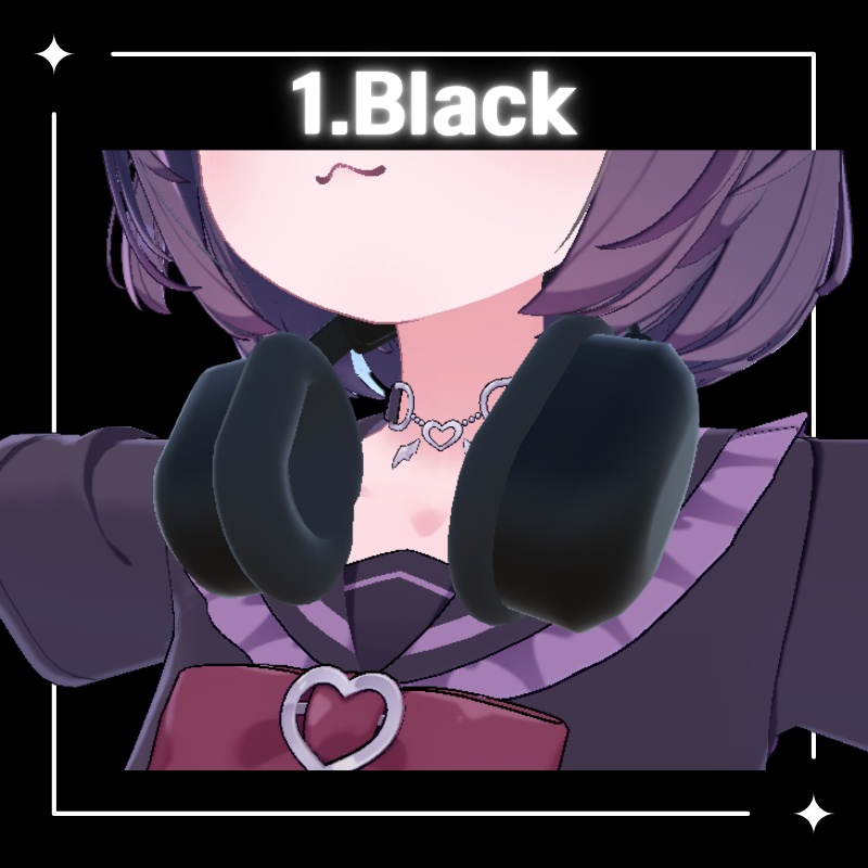 【無料配布中】ヘッドホン3色セット (VRChat想定)