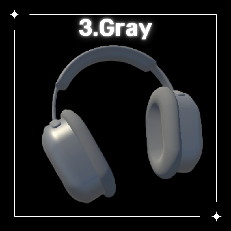 【無料配布中】ヘッドホン3色セット (VRChat想定)