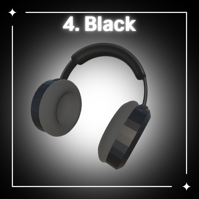 【無料配布中】ヘッドホン6種類セット (VRChat想定)