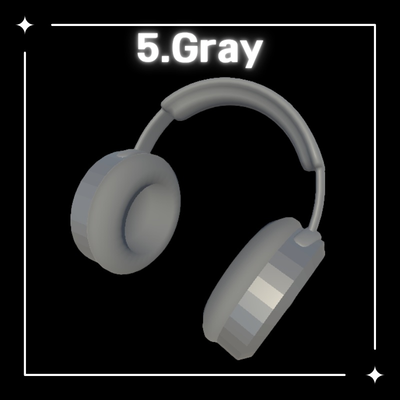 【無料配布中】ヘッドホン6種類セット (VRChat想定)