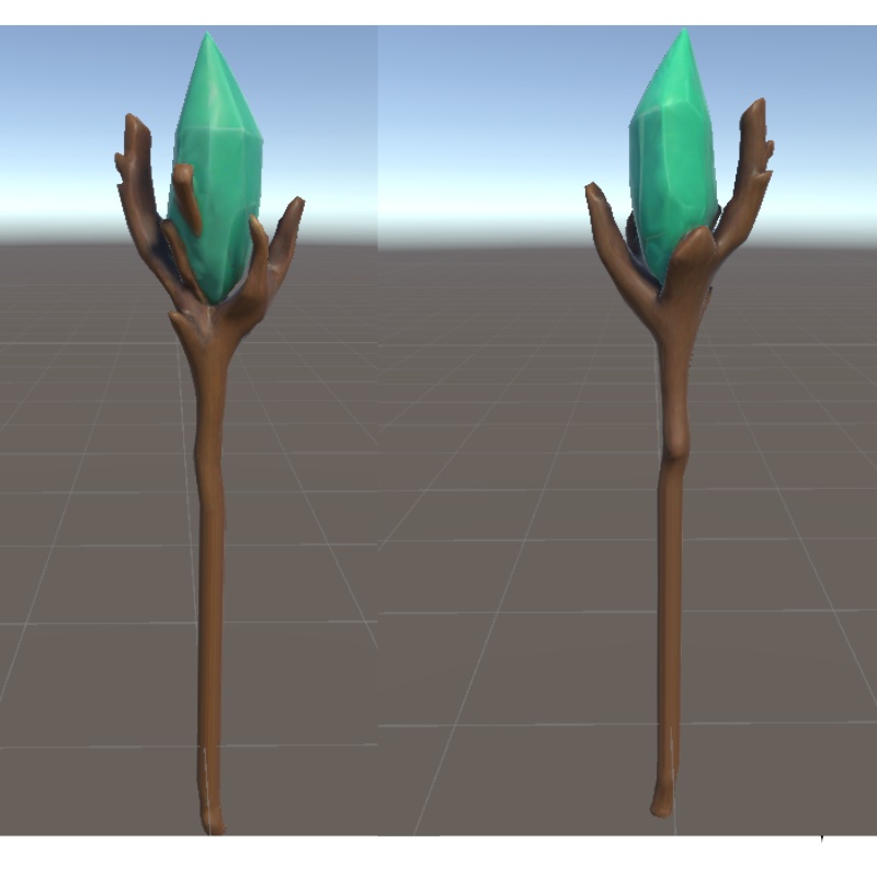 精霊の宿る杖 (VRChat想定)