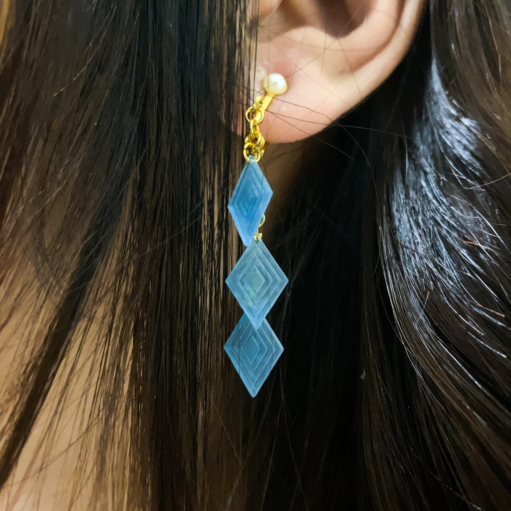 【ツイステ】ウツボ兄弟 深海のウロコ 3連 ピアス/イヤリング