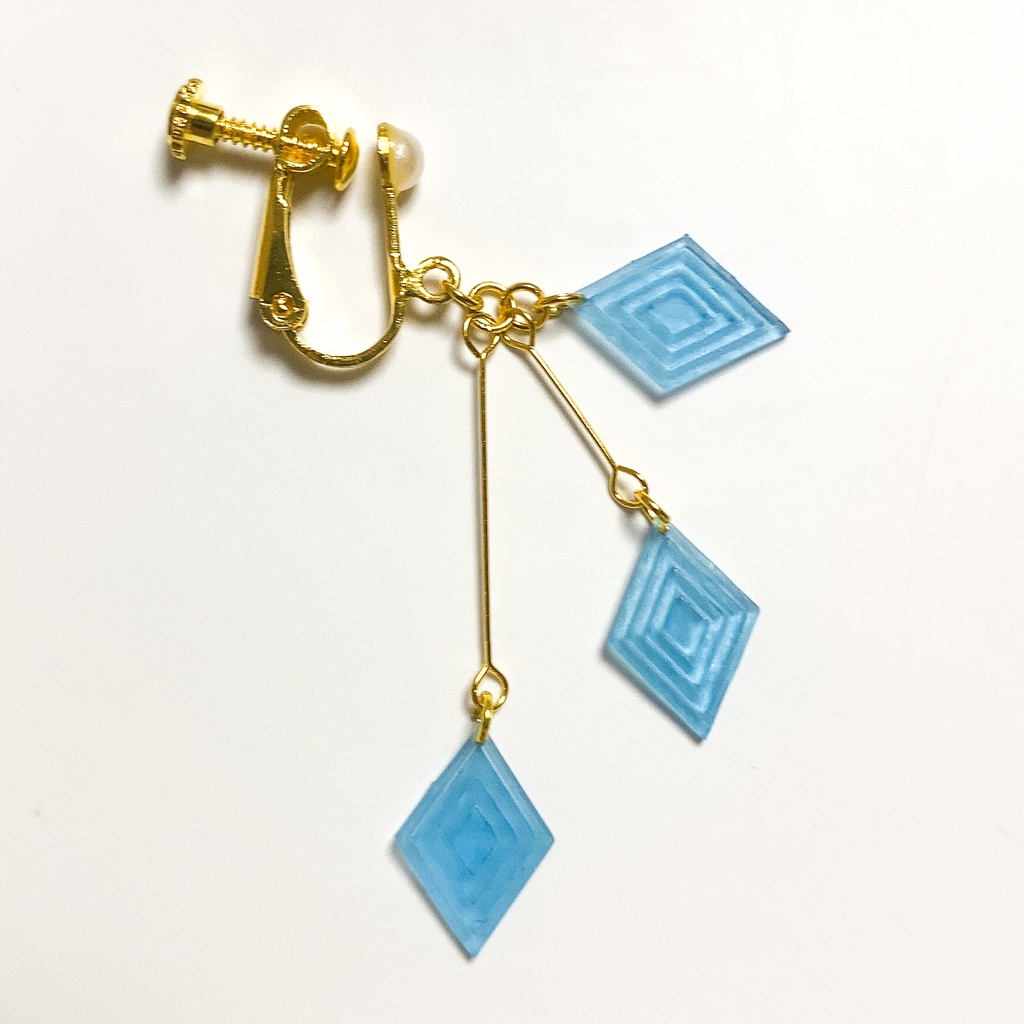 【ツイステ】ウツボ兄弟 深海のウロコ 3連 ピアス/イヤリング