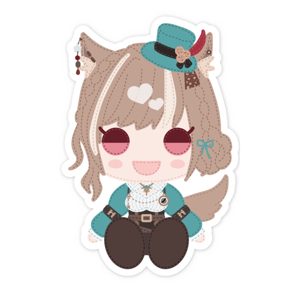 【スマホステッカー】賀茂音もか ぬいぐるみ風