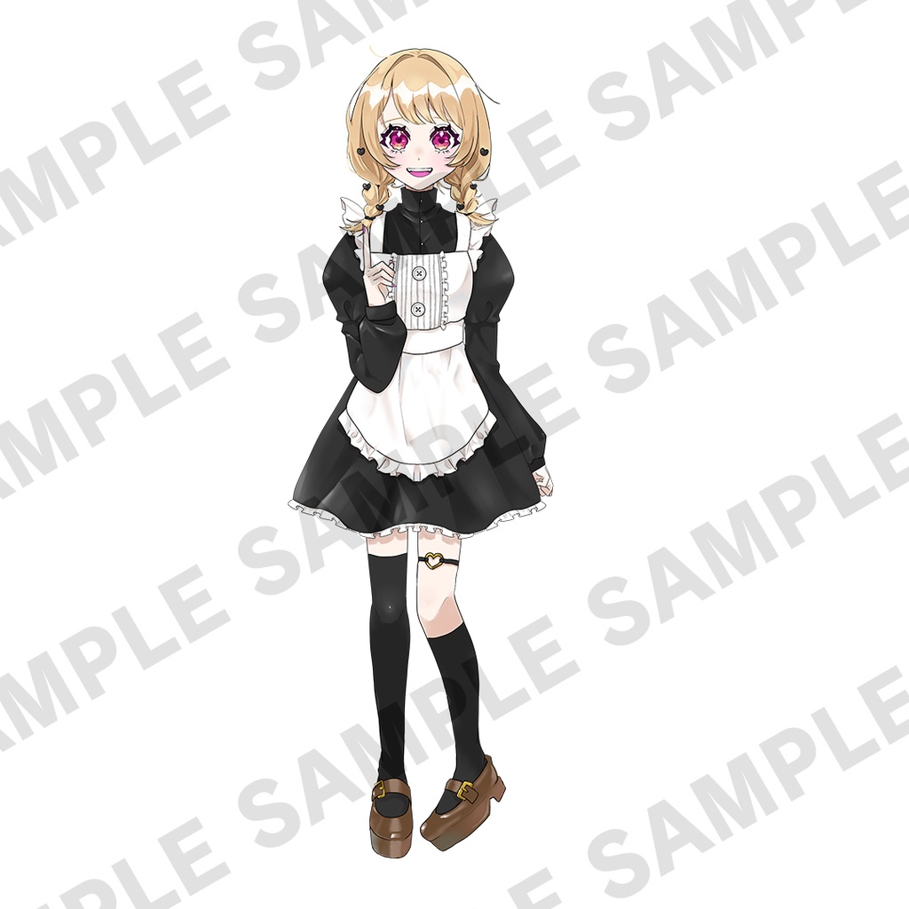 立ち絵素材01_メイド_猫耳