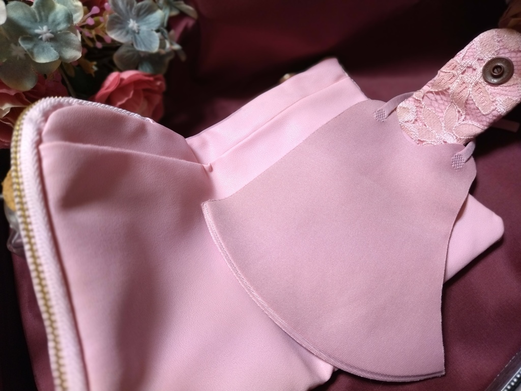 L字ファスナーポーチ付きマルチマスクケース