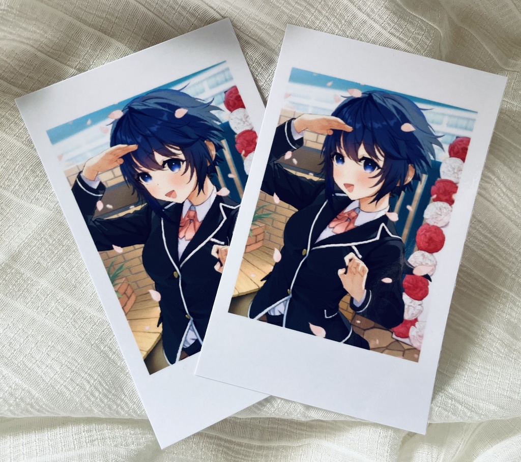 【２周年記念グッズ】卒業写真インスタントフォト風カード2枚セット
