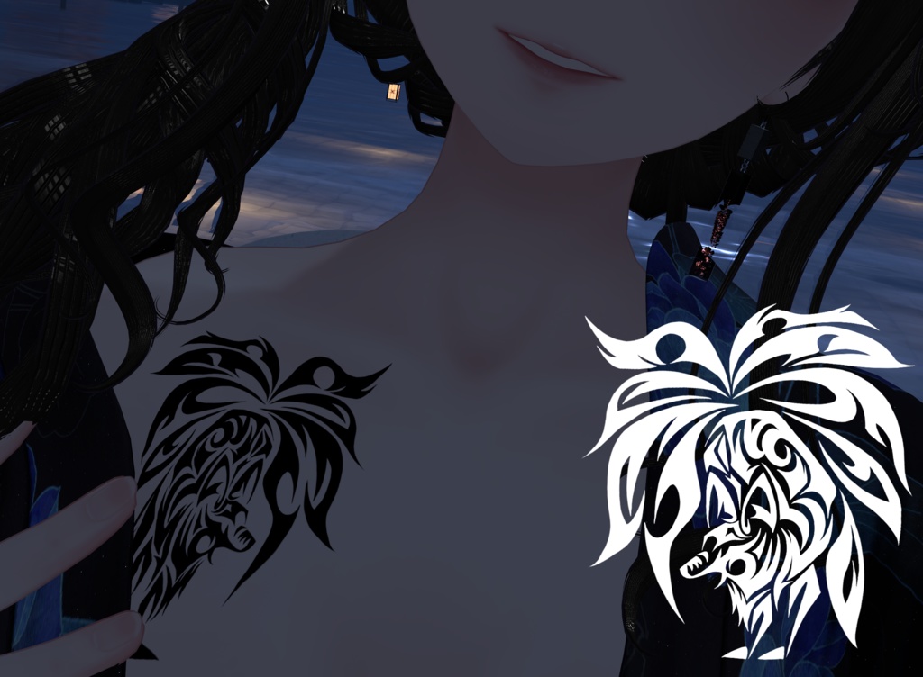 【無料/free】トライバル風アニマルタトゥー4種