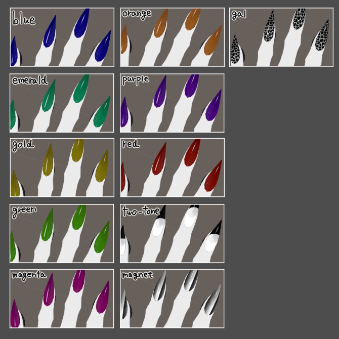 【ノクセル-Noxel対応】舌+爪の色変えテクスチャ