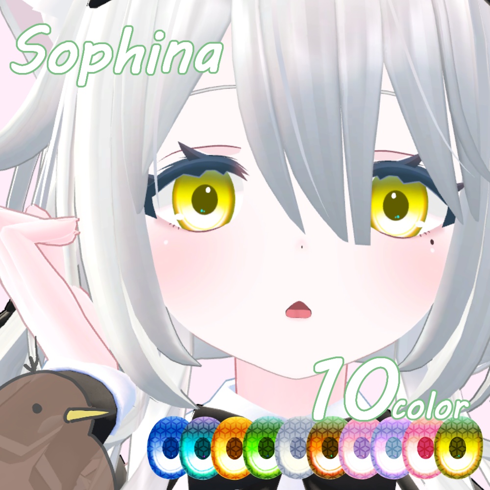【3Avaters対応】Fuwa-Kiwi Eye textures