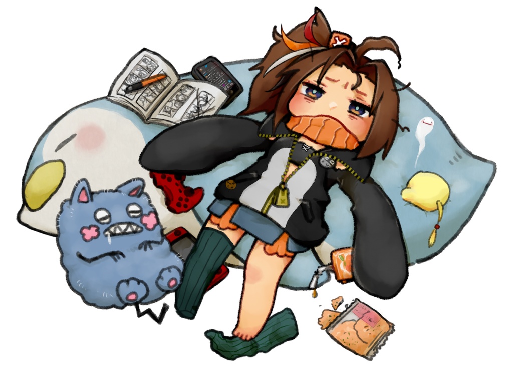 片吟セパリとぐぅたらクッション