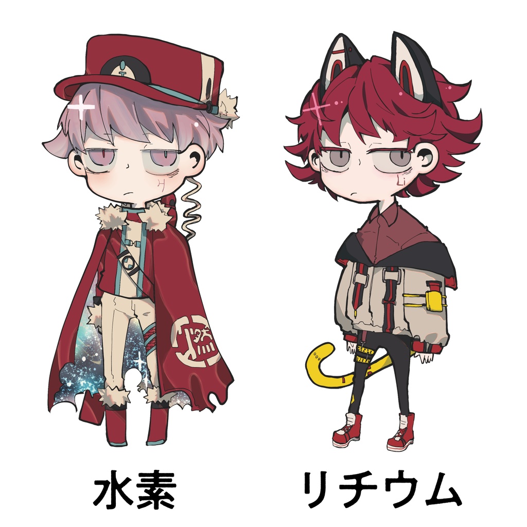 元素擬人化のステッカー Ver.3.0