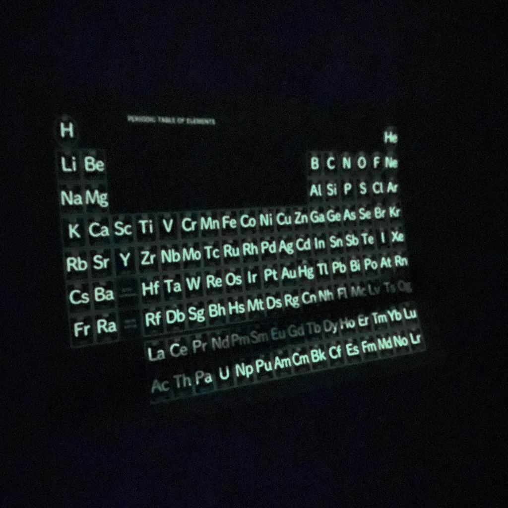 【蓄光】夜に安眠するための周期表