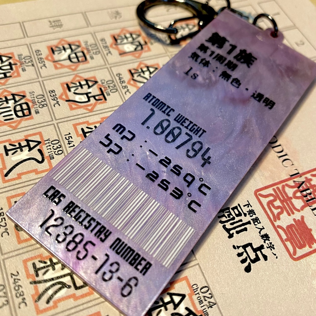 元素のアクキー 札のかたちver. -No.2-