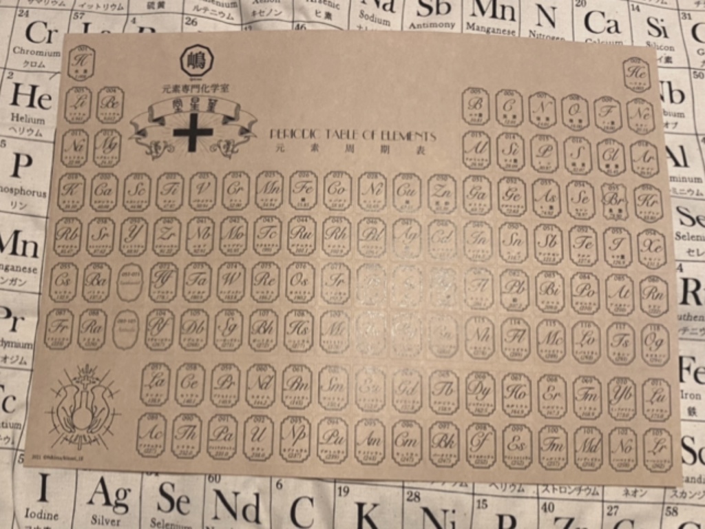 元素周期表シール(A4)
