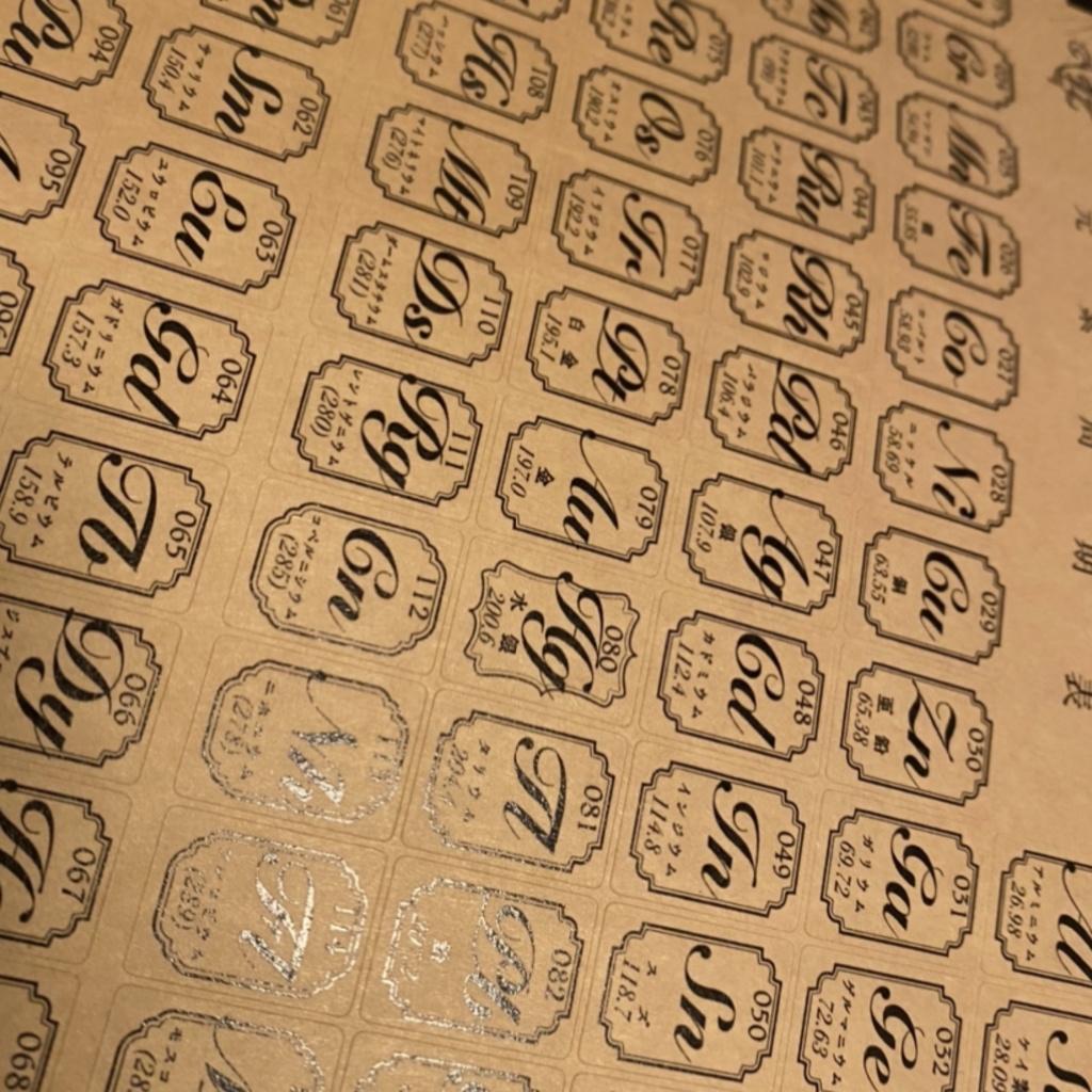 元素周期表シール(A4)