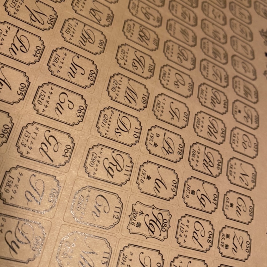 元素周期表シール(A4)