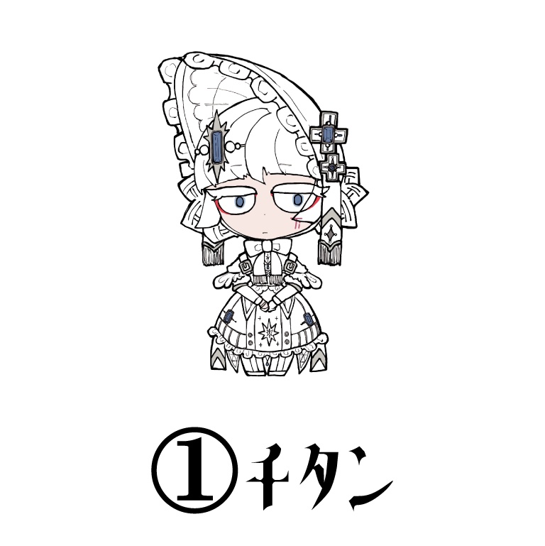 ミニキャラステッカー6種類